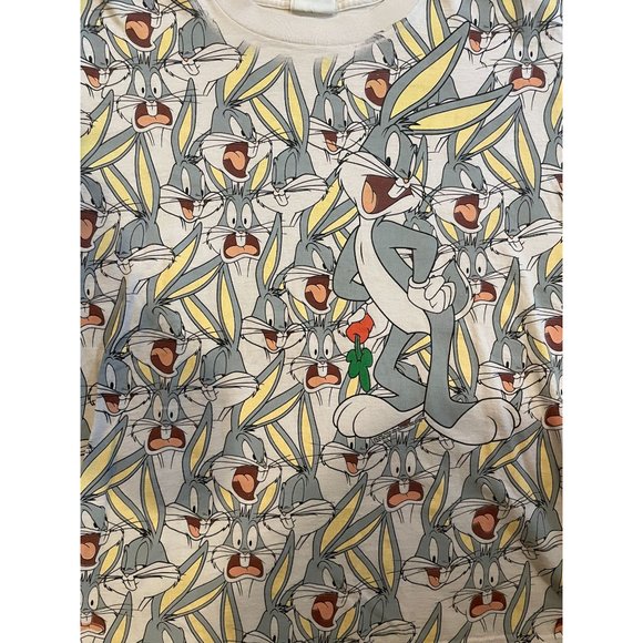 Vintage Rare 1992 90s XL AOP Bugs Bunny Shirt looney tunes - Picture 4 of 4